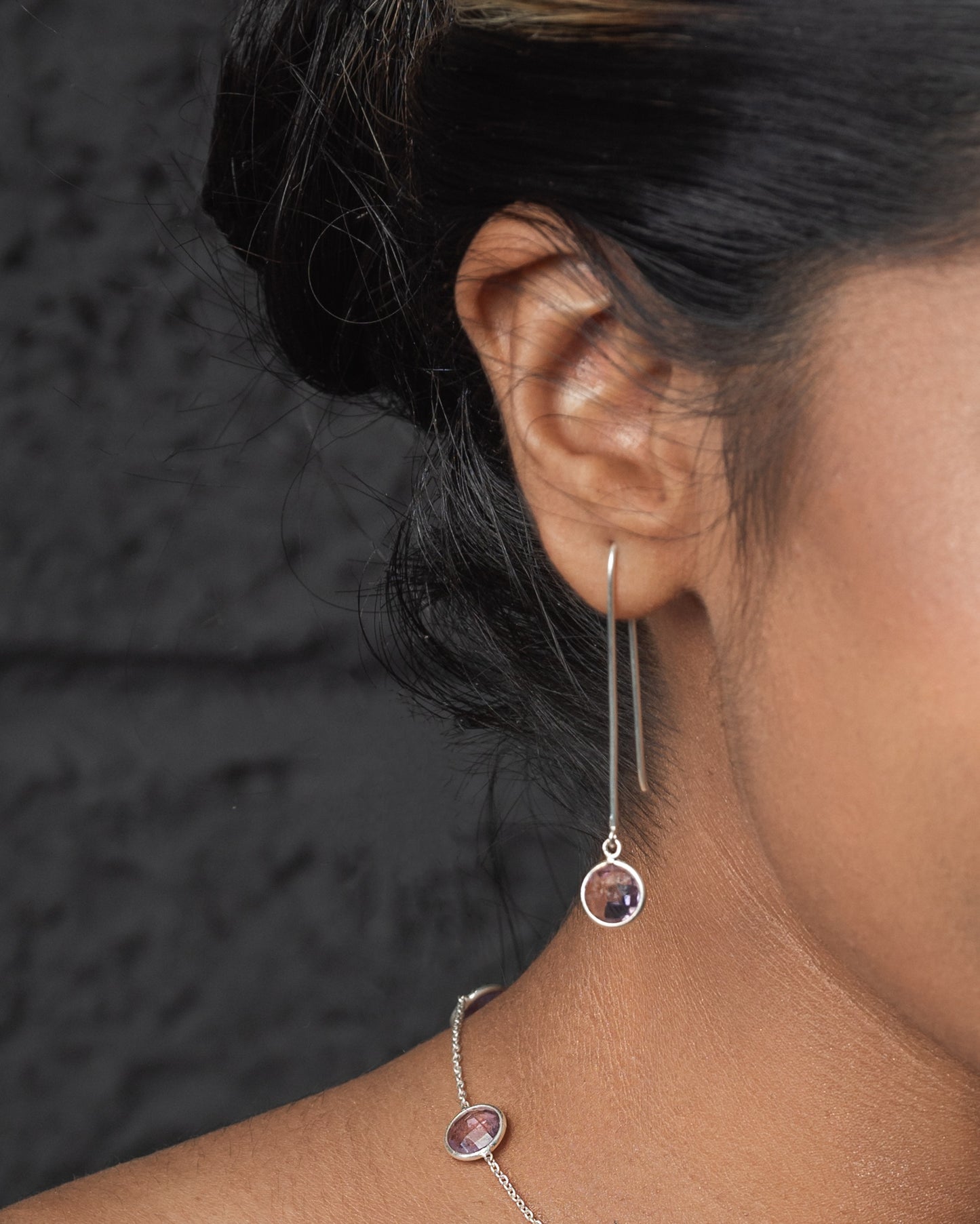 Constellation Amethyst Necklace and Earrings