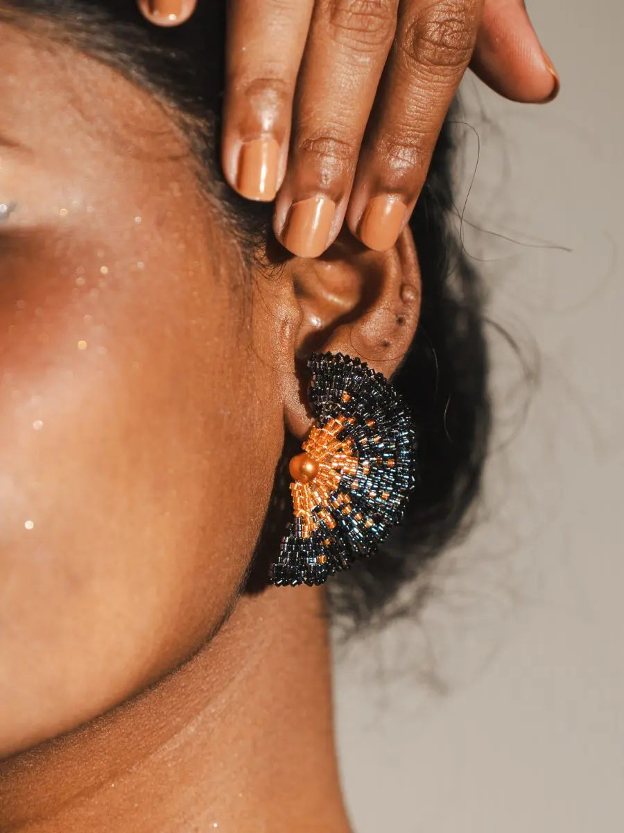 Black Zina Earrings