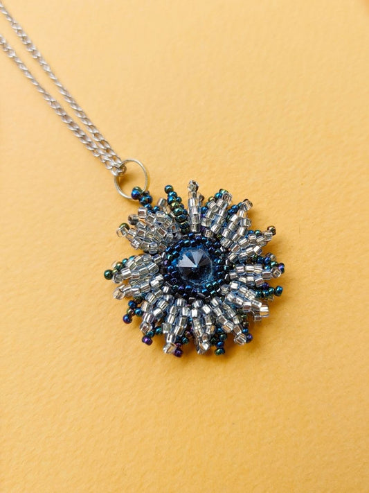 Handmade Beaded Crystal Blue