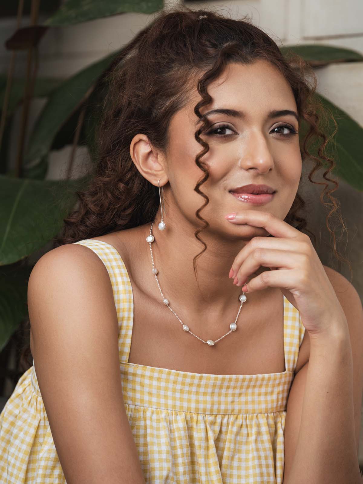 Constellation Pearl Necklace and Earrings