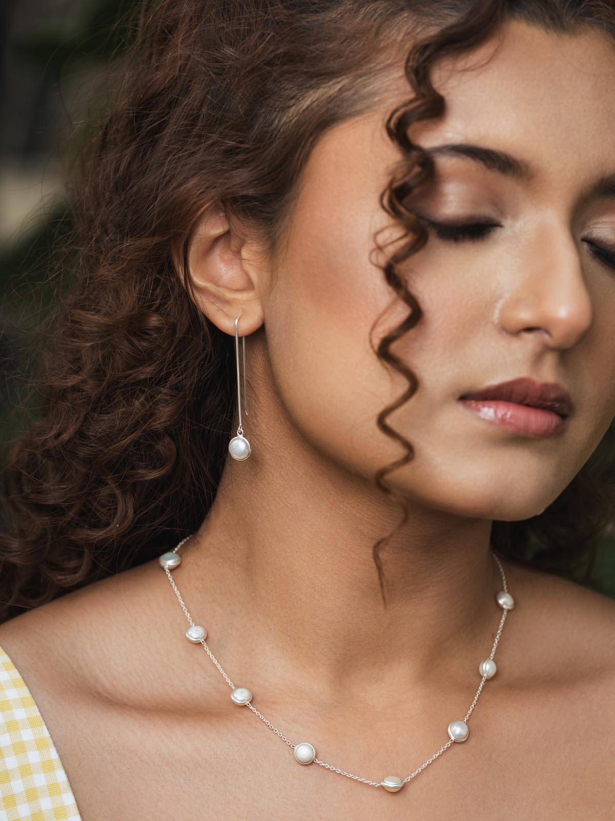 Constellation Pearl Necklace and Earrings