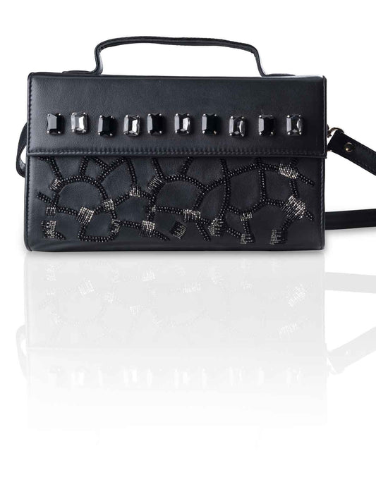 Black Eclat Noir Leather Bag
