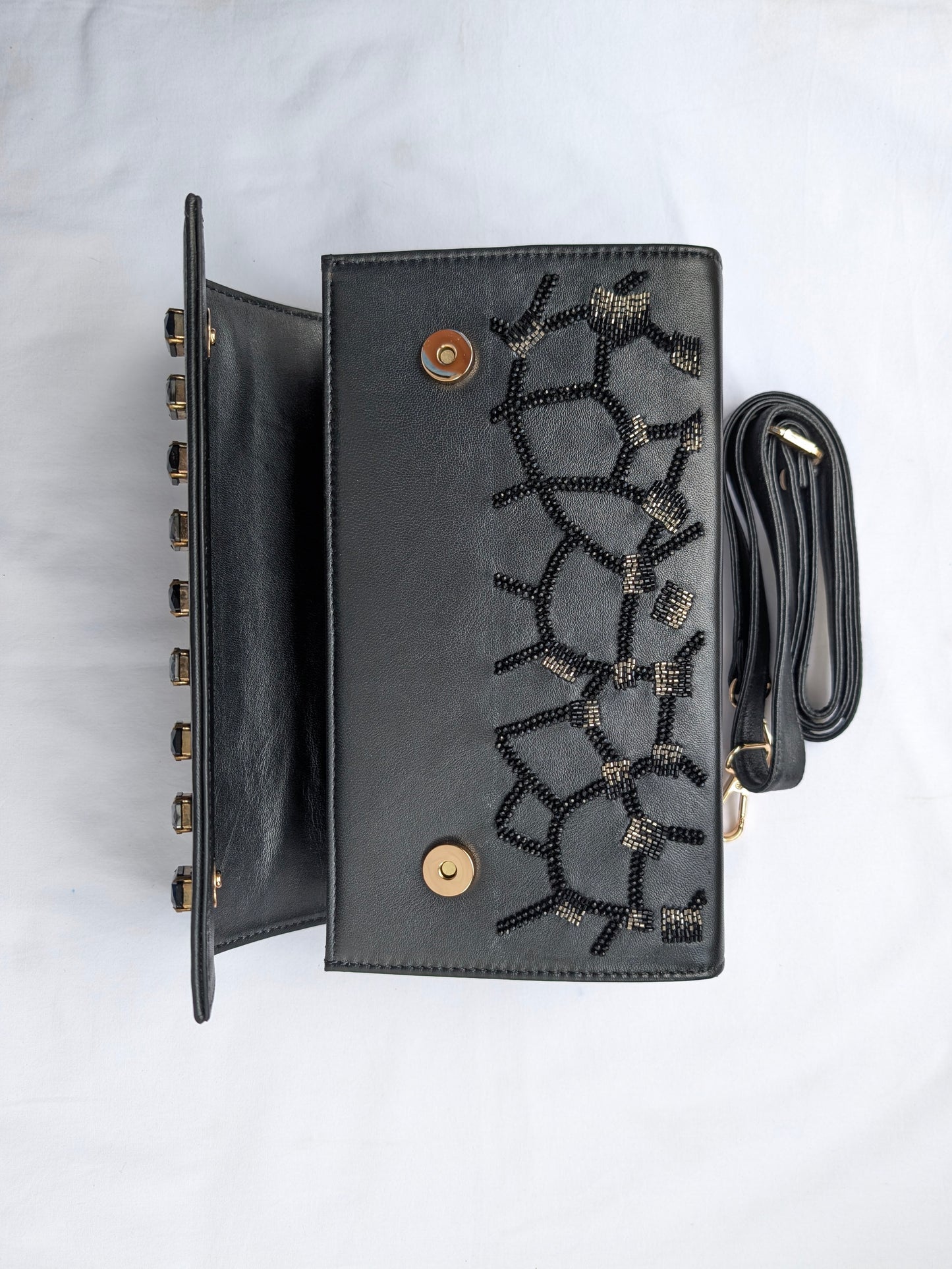 Black Eclat Noir Leather Bag