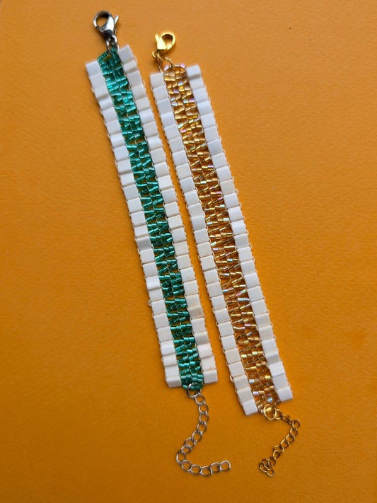 Gold Handmabe Beaded Bracelet