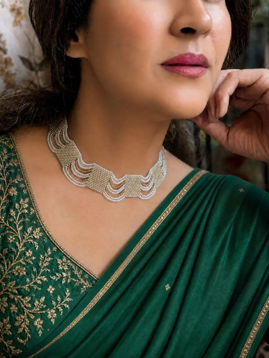 Maya Gold Crystal Necklace