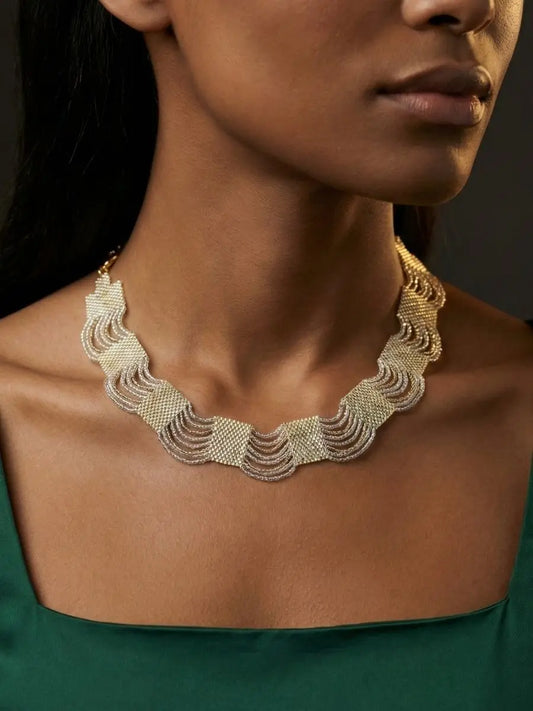 Maya Gold Crystal Necklace