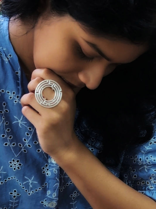 Maze 92.5 Sterling Silver Ring