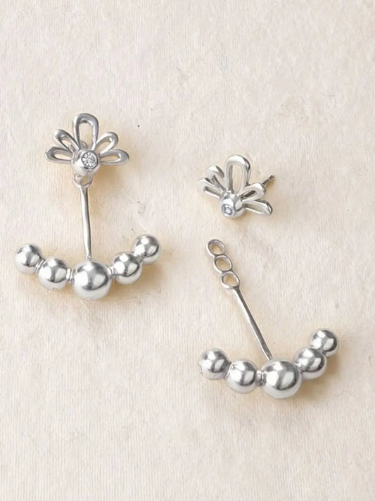 Mogra Valli Silver Earrings