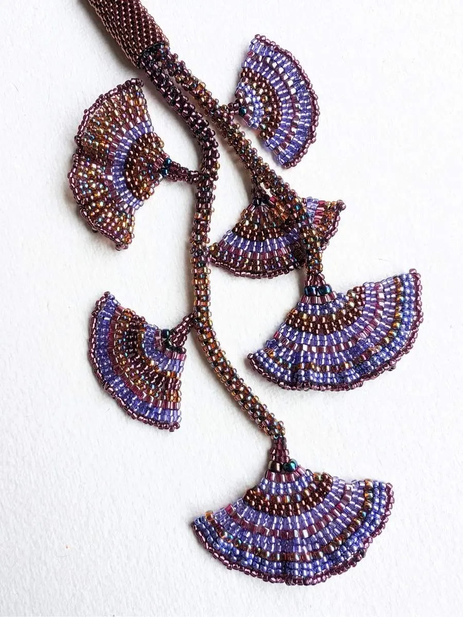 Raya Cascade Lariat Beaded Necklace