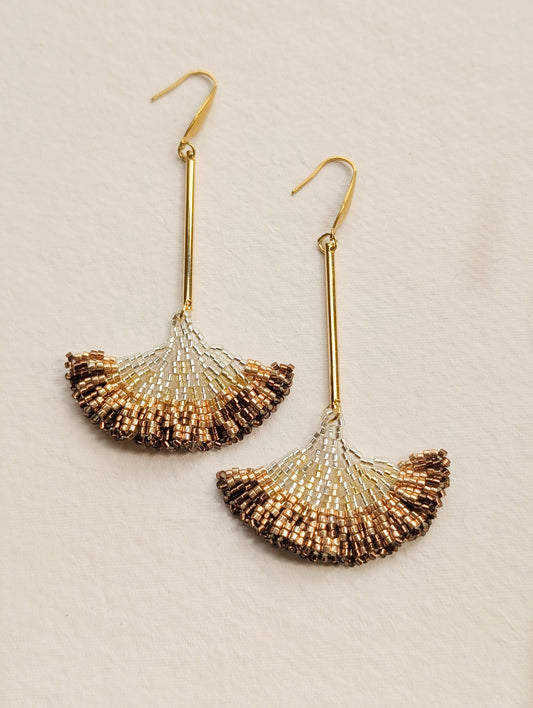 Rang Gold Beaded Earrings