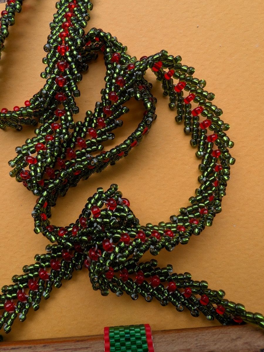 Handmade Beaded Multicolor Wood Element Necklace