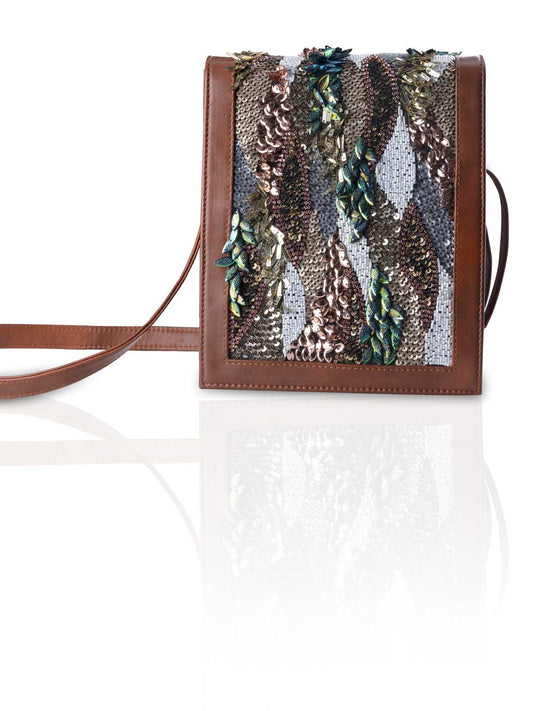 Tan Shimmering Sands Leather Bag