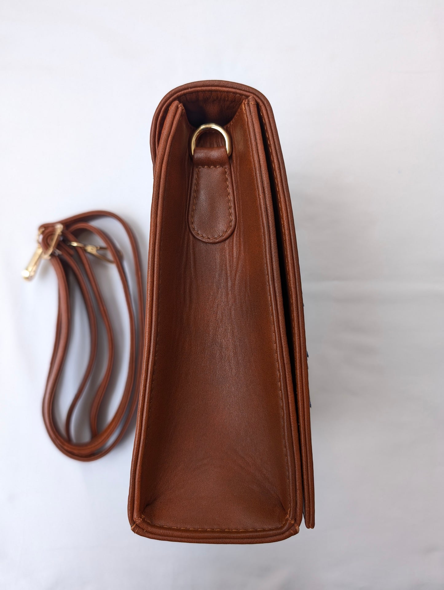 Tan Shimmering Sands Leather Bag