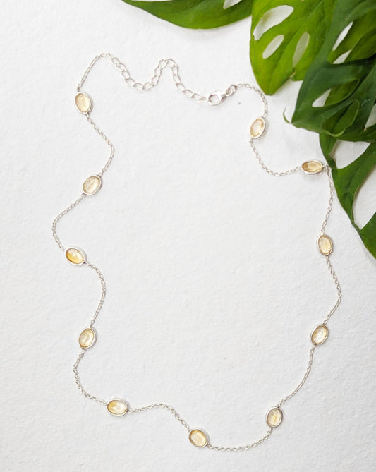 Silver 92.5 Citrine Necklace