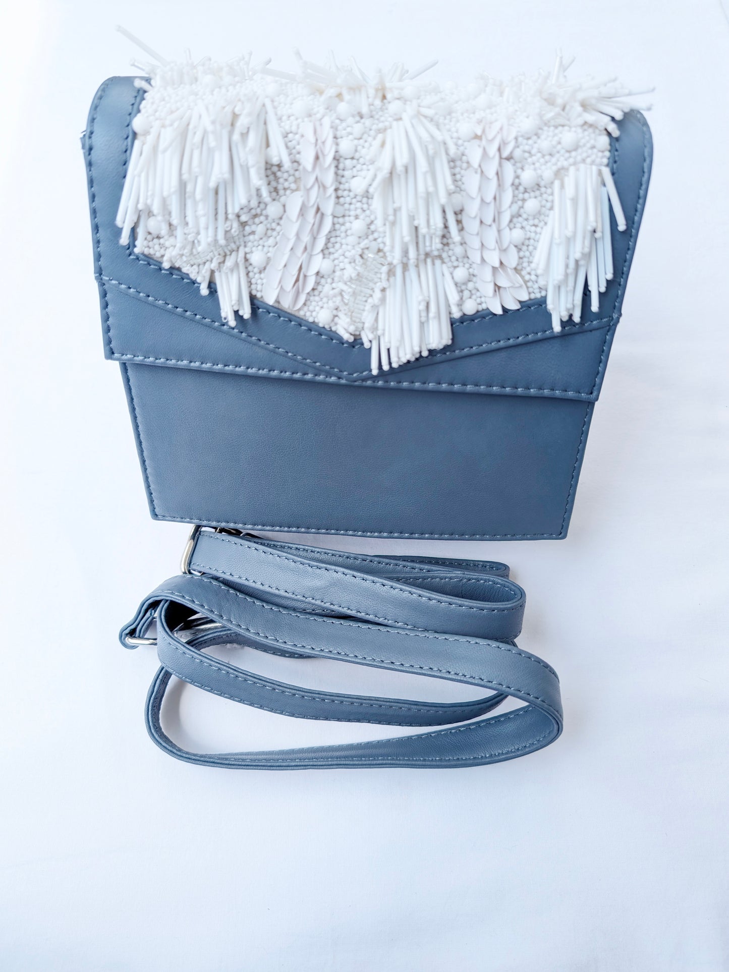 Silver Storm Leather Bag