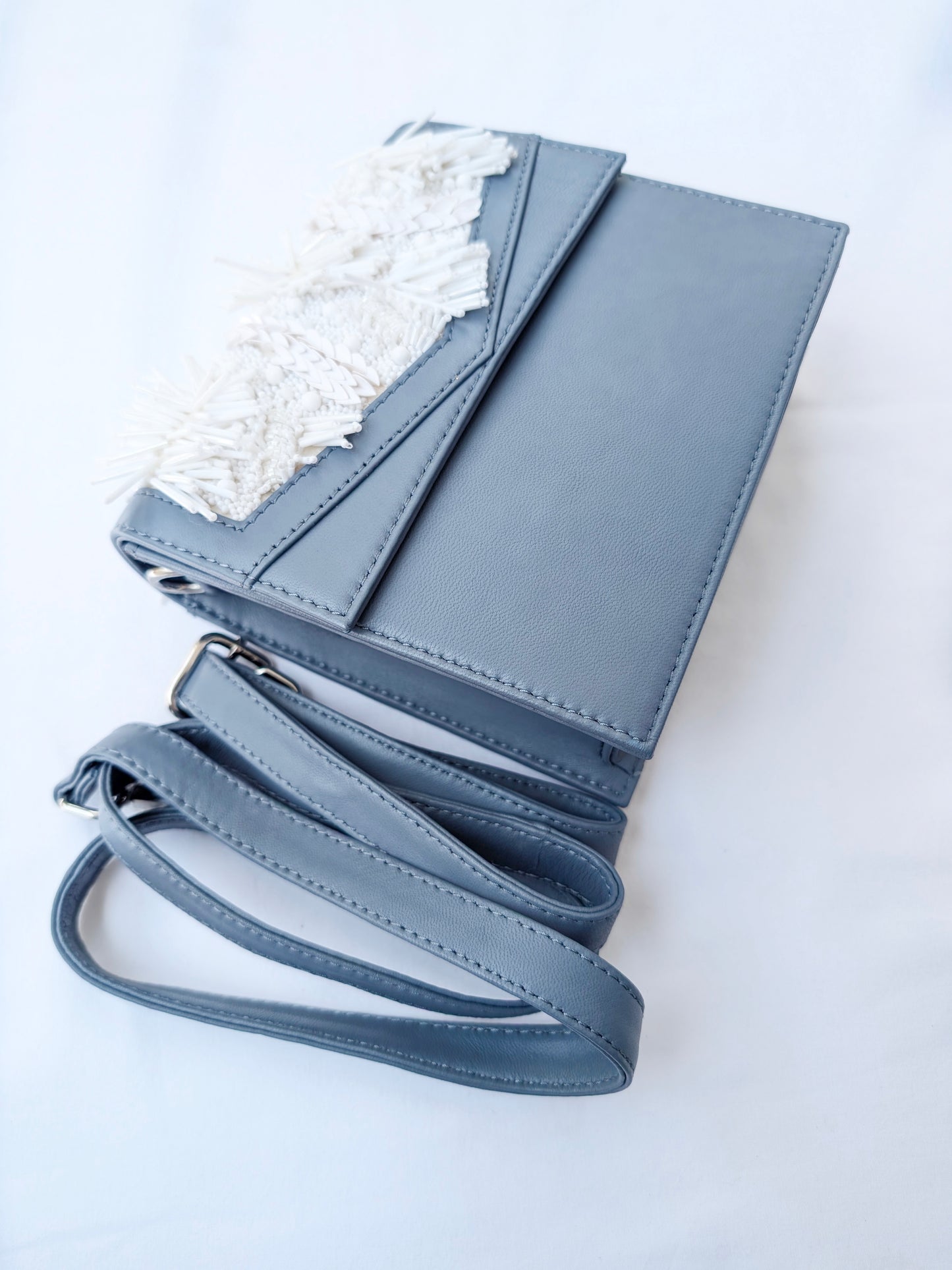 Silver Storm Leather Bag