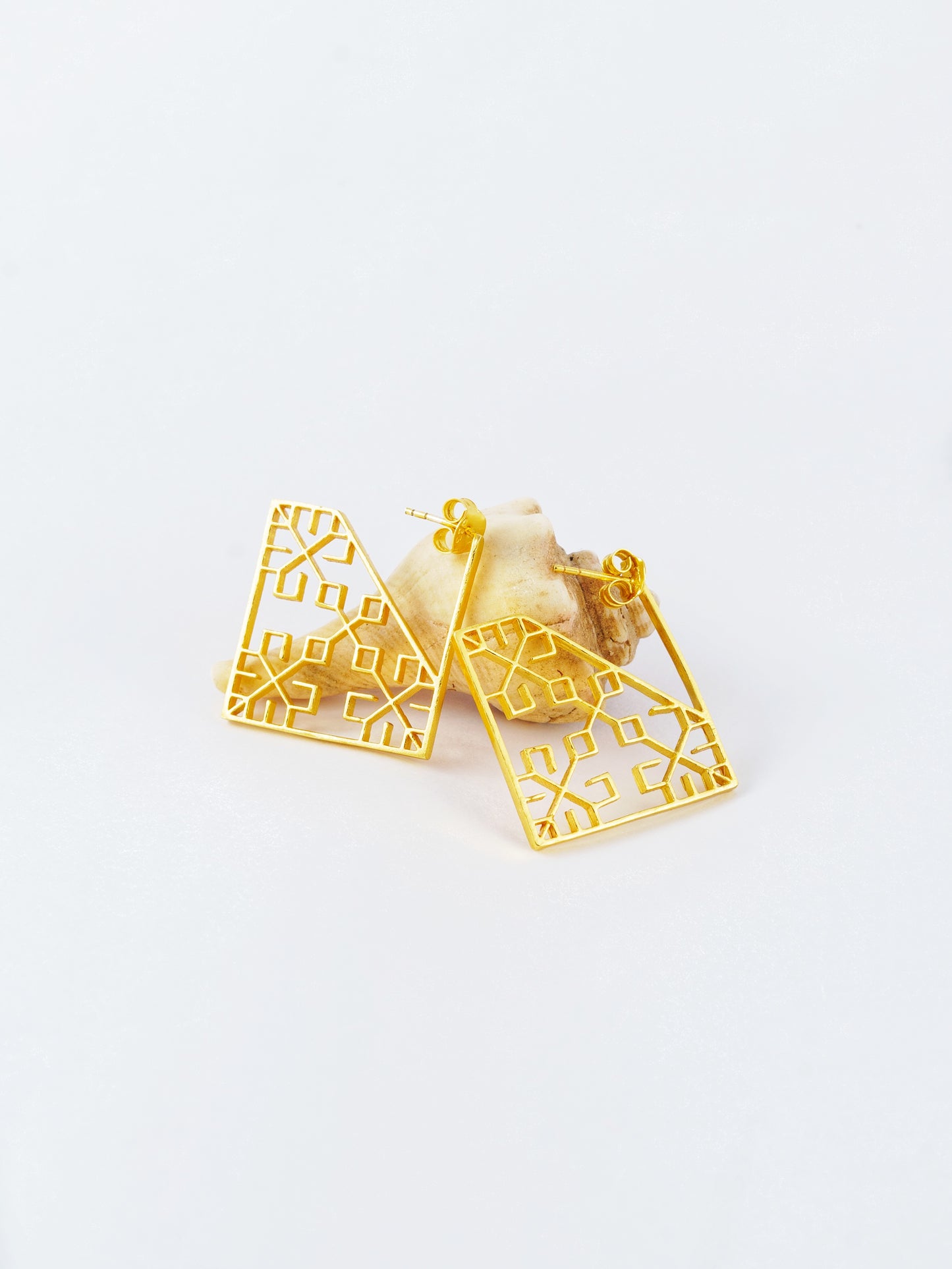 Swara Statement Silver Earrings