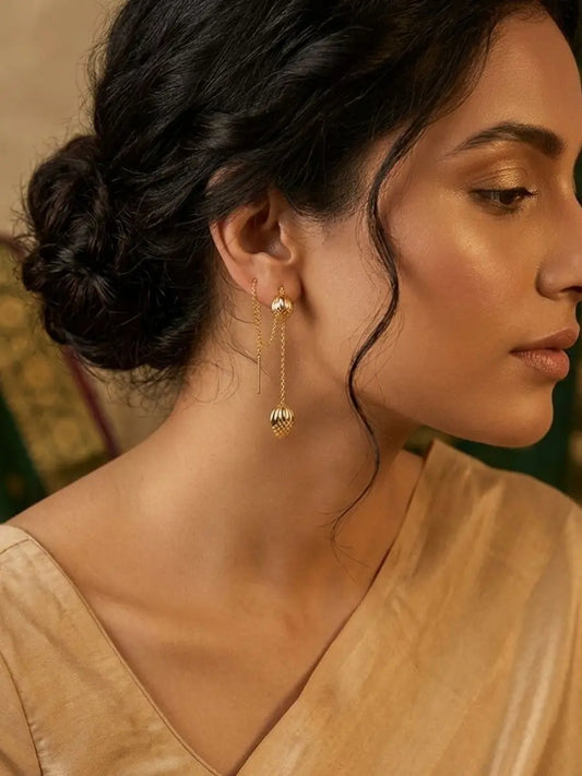 Vanya Sutra Gold Earrings