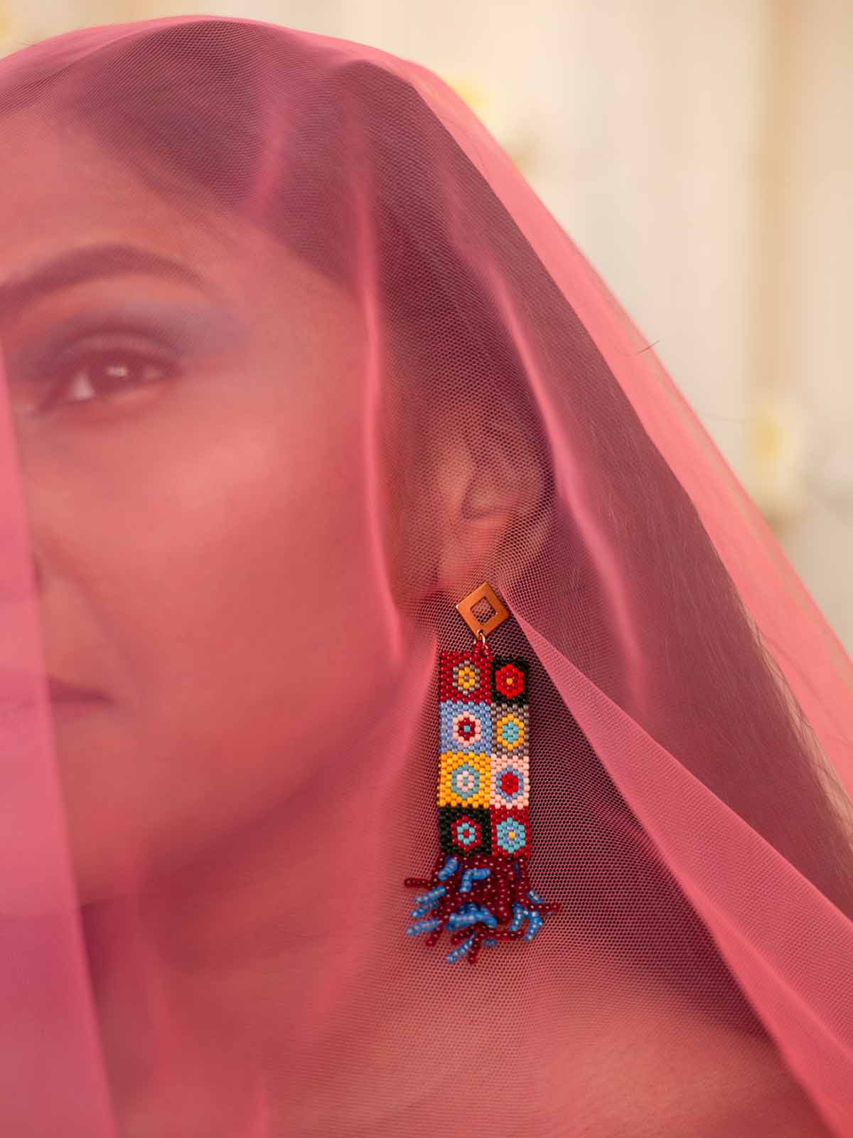 Multicolored Patchwork Earrings