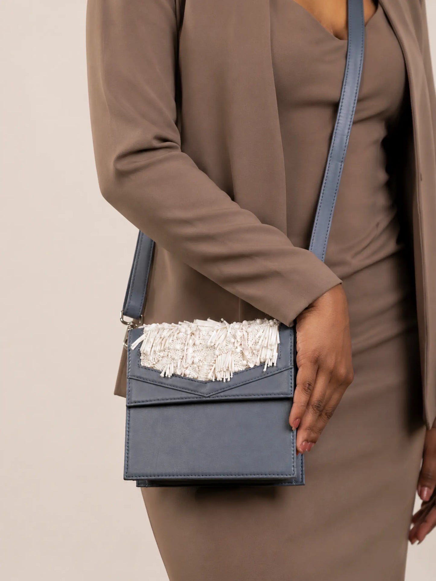 Silver Storm Leather Bag