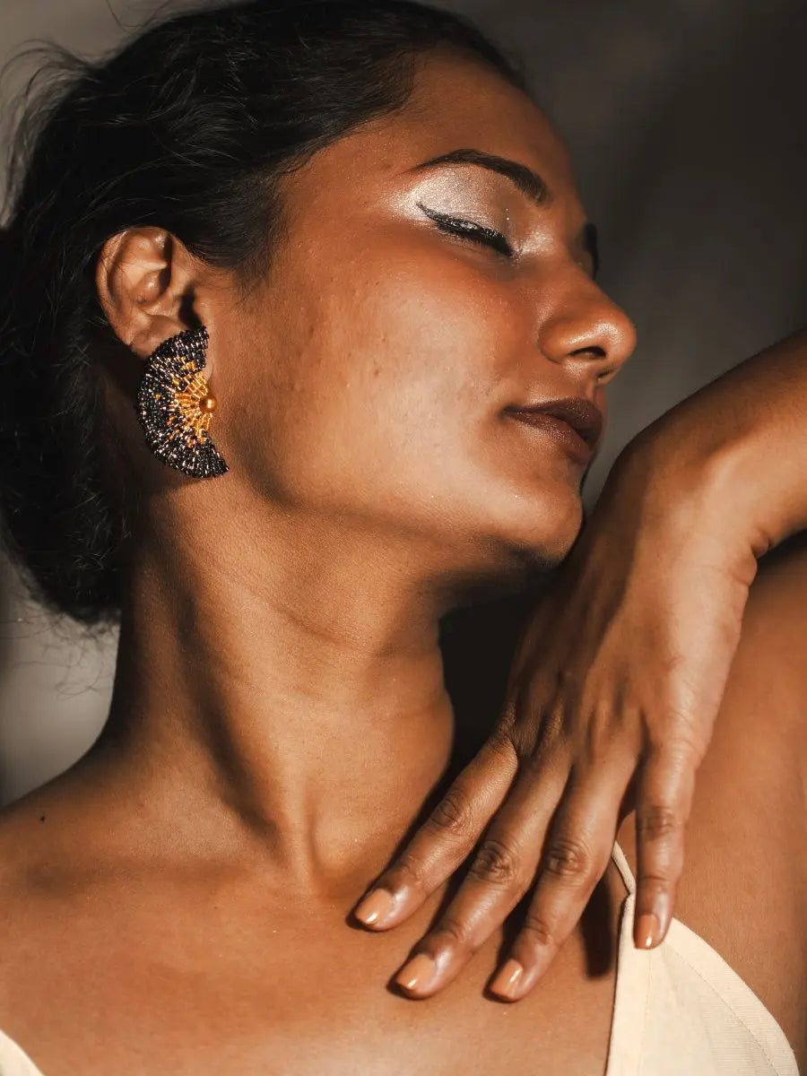 Black Zina Earrings