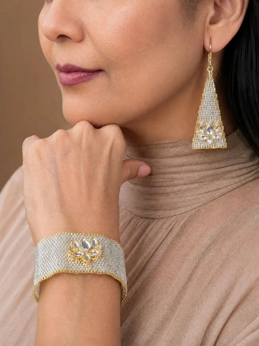 Celena Bloom Beaded Bracelet & Earrings Set