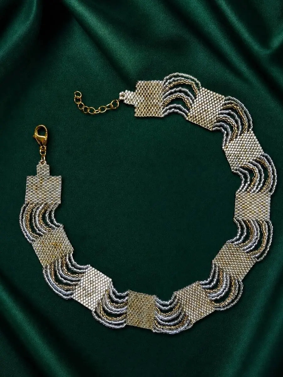 Maya Gold Crystal Necklace