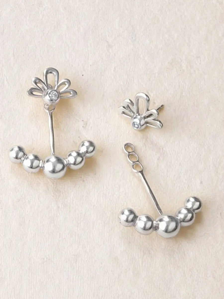Mogra Valli Silver Earrings