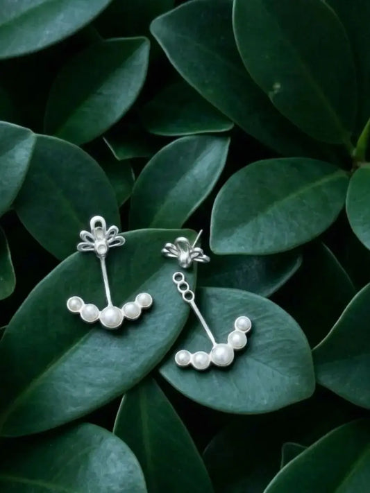 Mogra Valli Silver Earrings