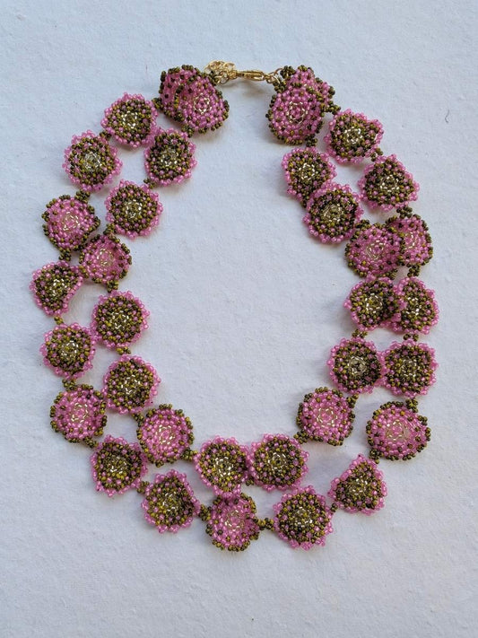 Pink Mia Beaded Necklace