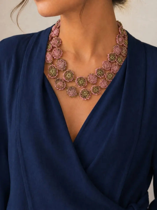 Pink Mia Beaded Necklace