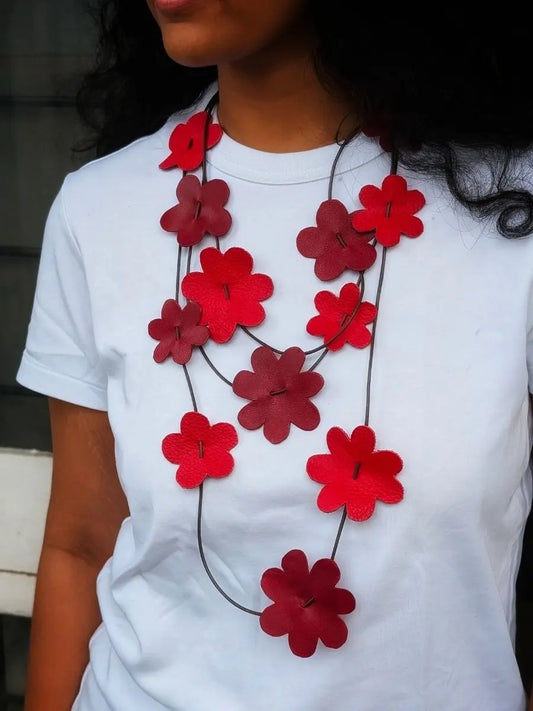 Red Poppies Necklace