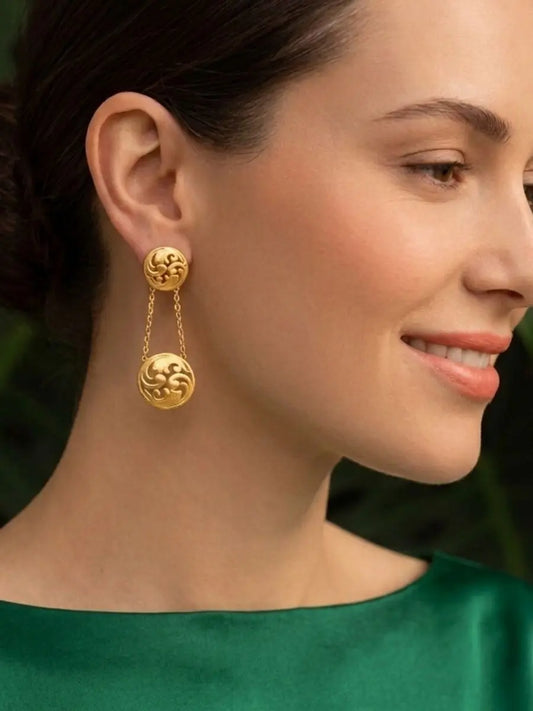 Reva 92.5 Gold Earrings