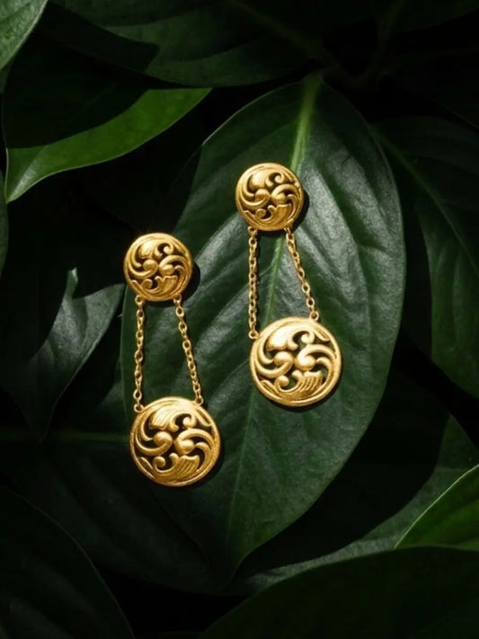 Reva 92.5 Gold Earrings