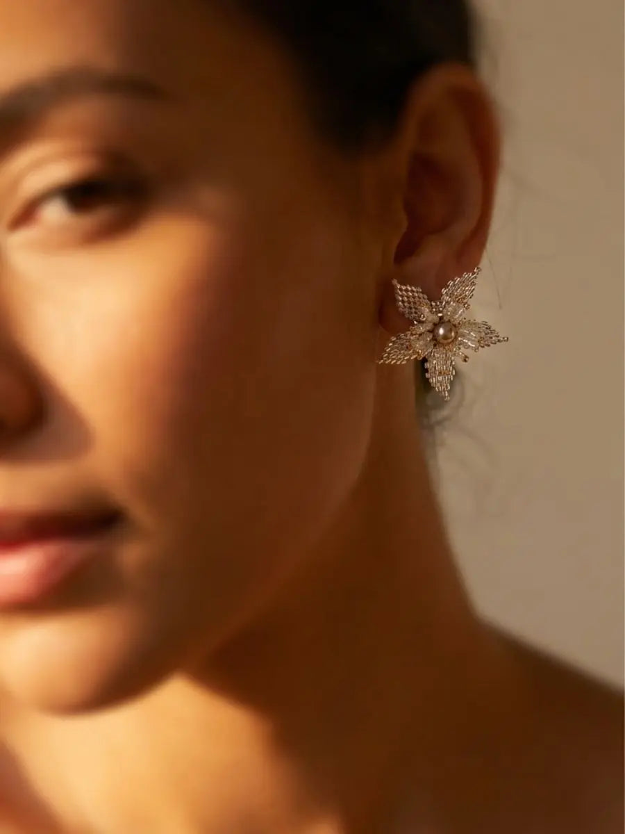 Silver Lily Earrings
