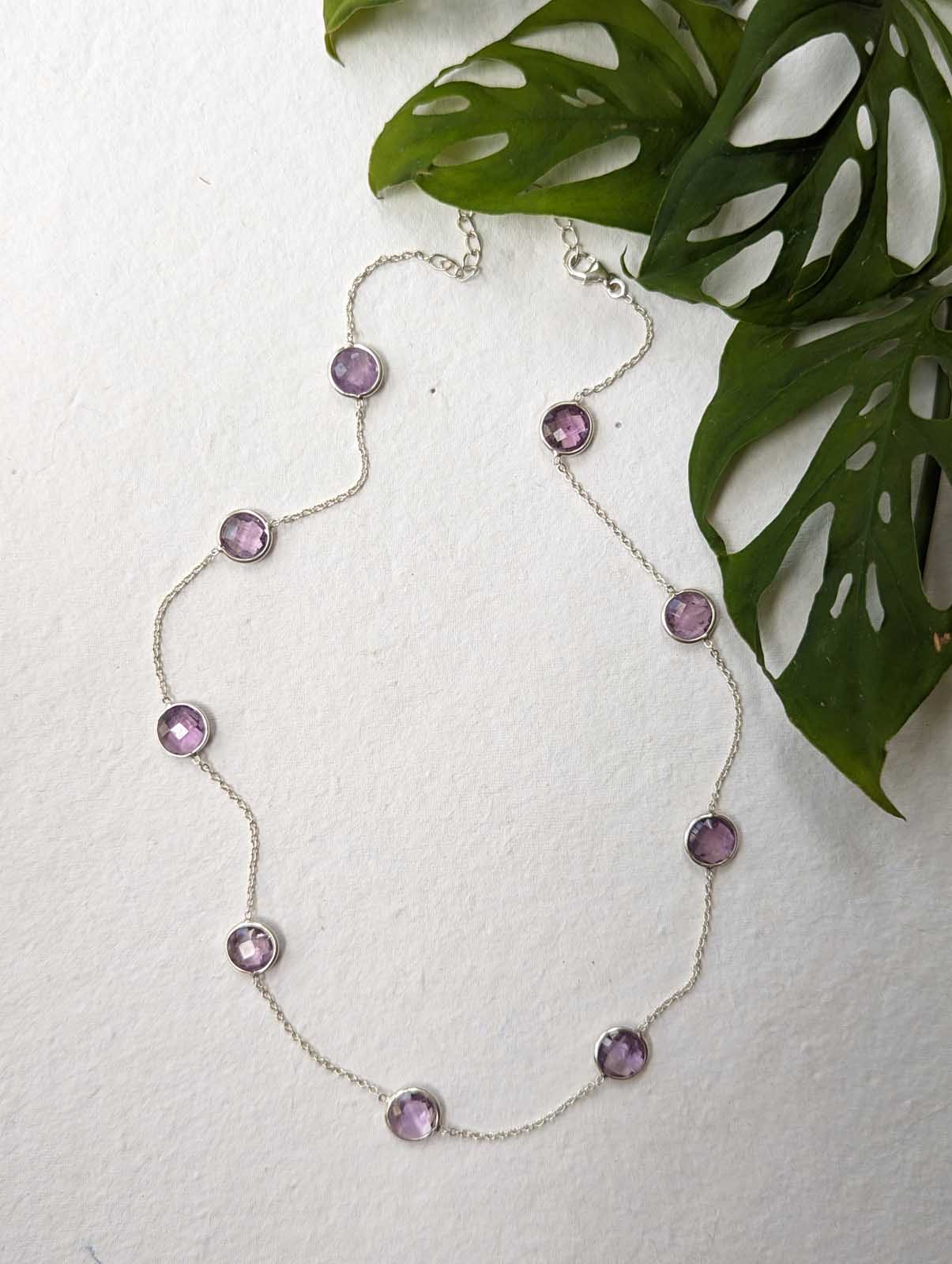 Amethyst 92.5 Silver Necklace