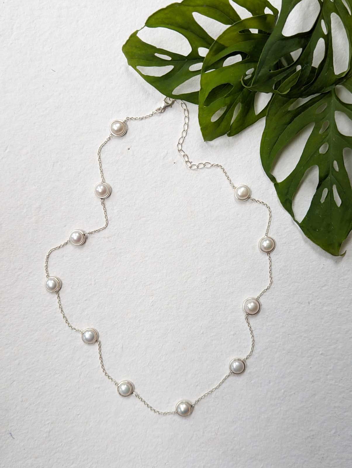 Silver 92.5 Pearl Necklace