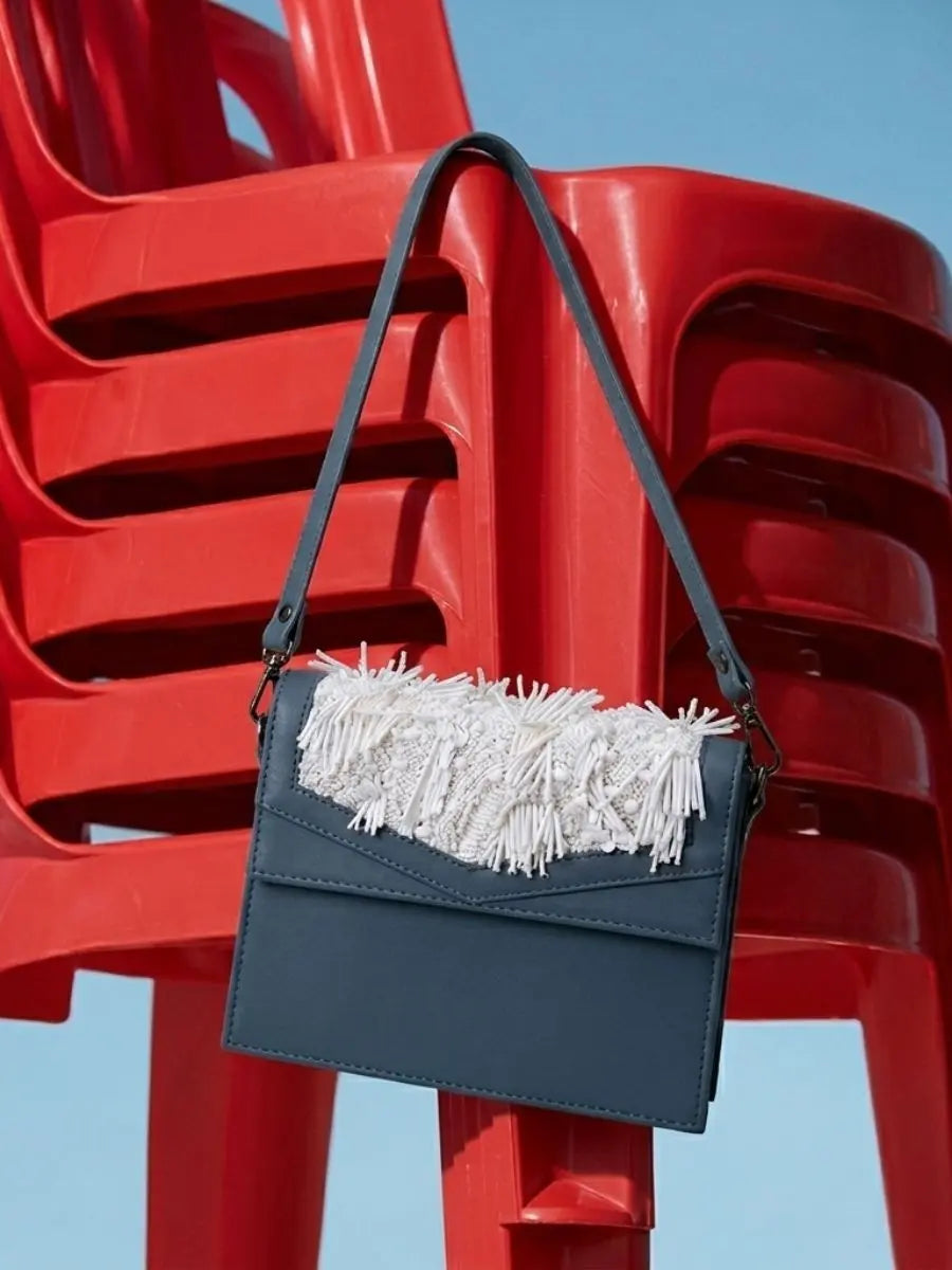 Silver Storm Leather Bag