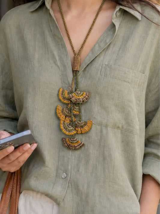 Summer Cascade Lariat Necklace