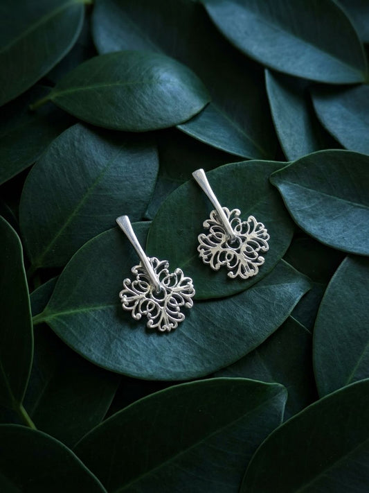 Floral Silver earring 