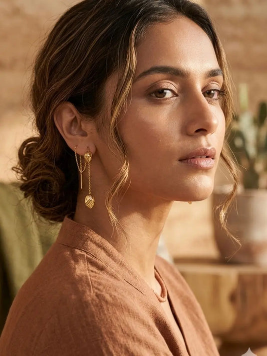 Vanya Sutra Gold Earrings