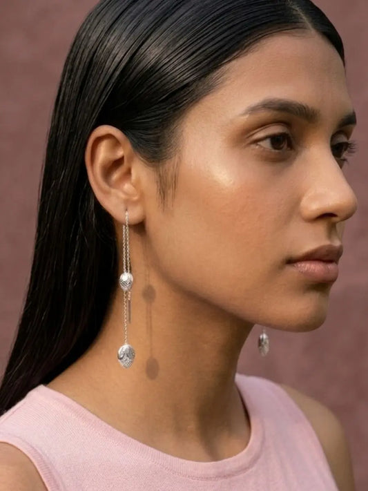 Vanya Sutra Silver Earrings