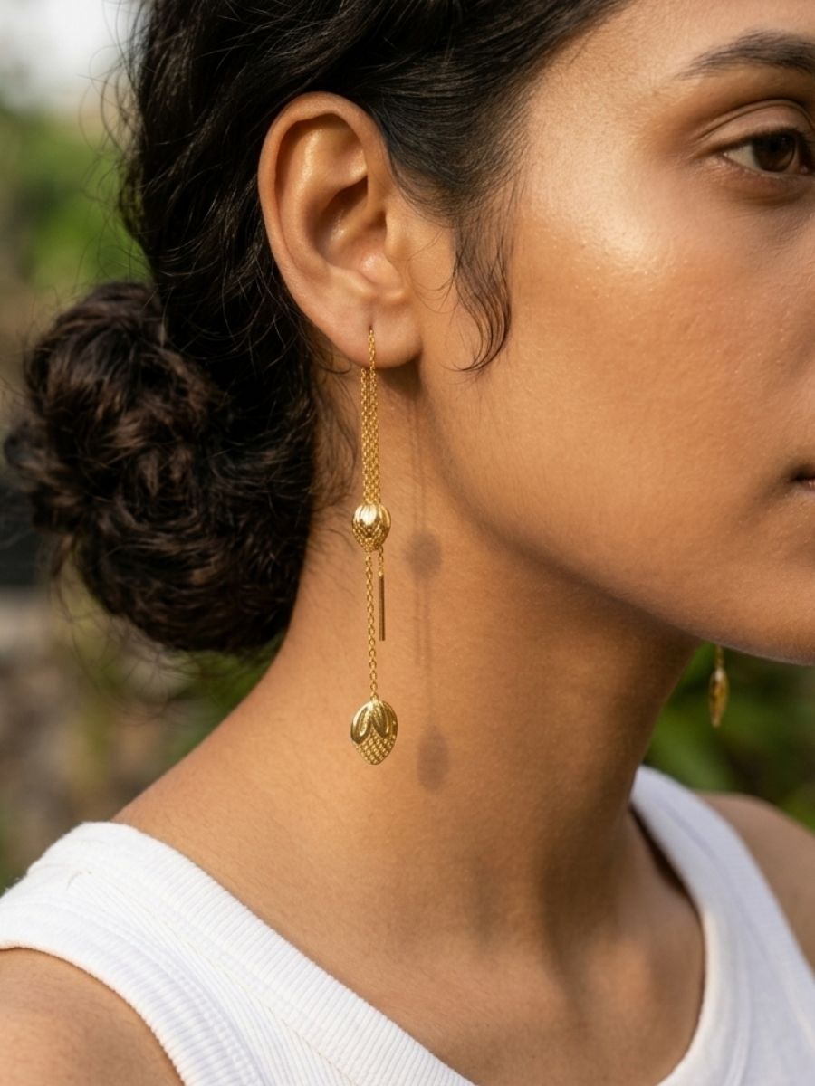 Vanya Sutra Gold Earrings