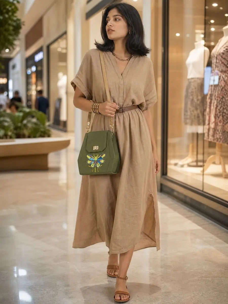 Winged Meadow Olive Bag
