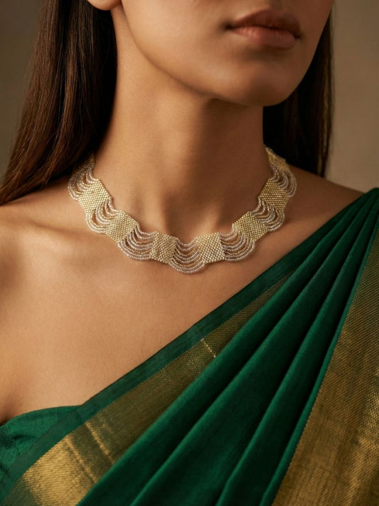 Maya Gold Crystal Necklace