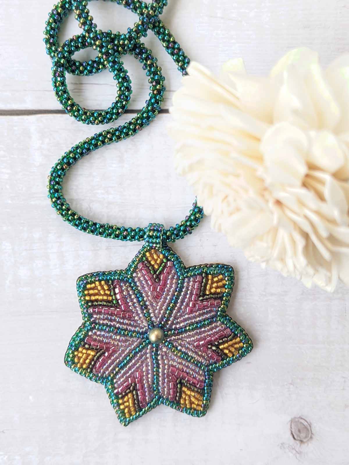 Swara Purple handmade beaded necklace