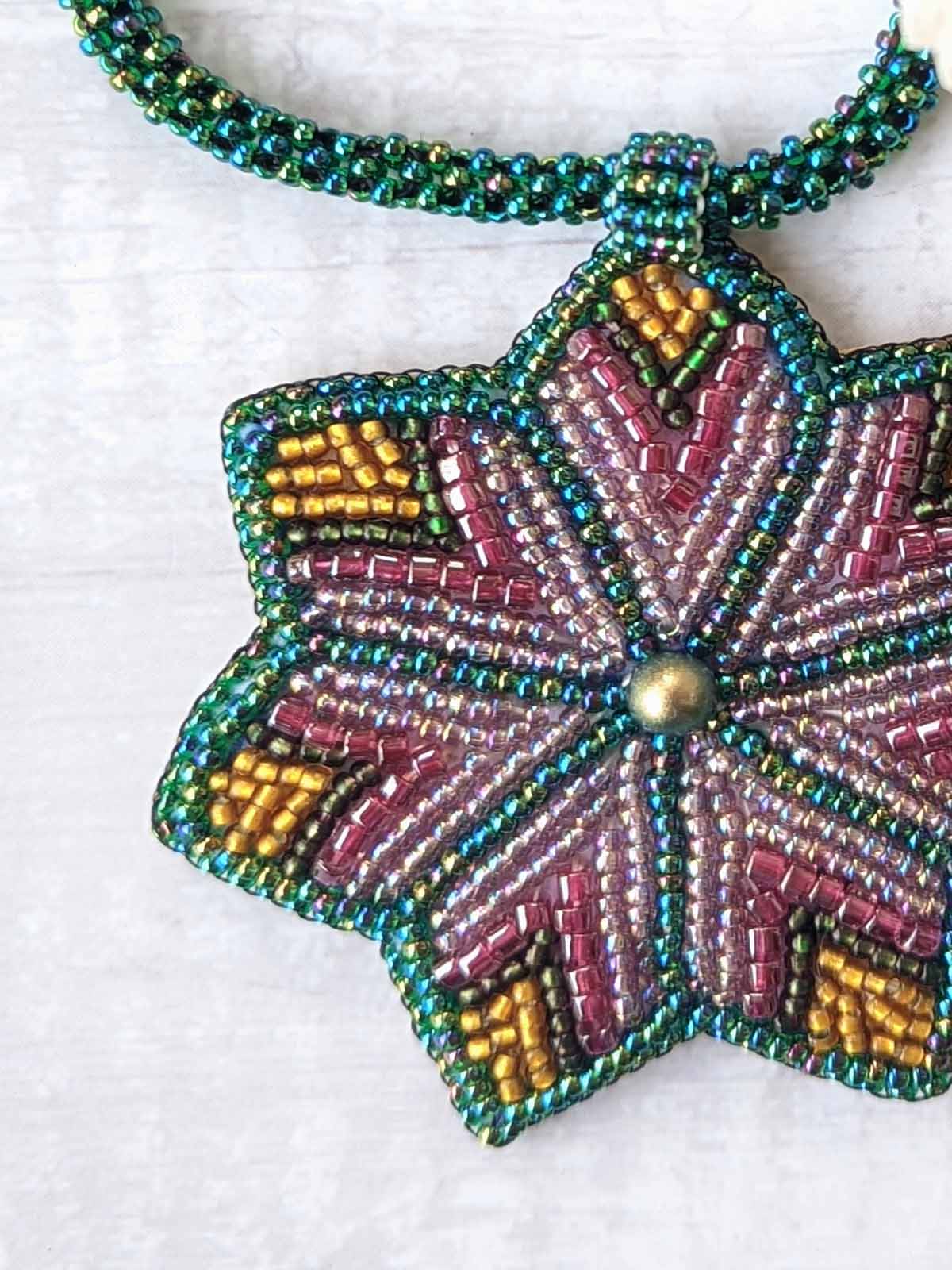 Swara Purple handmade beaded necklace