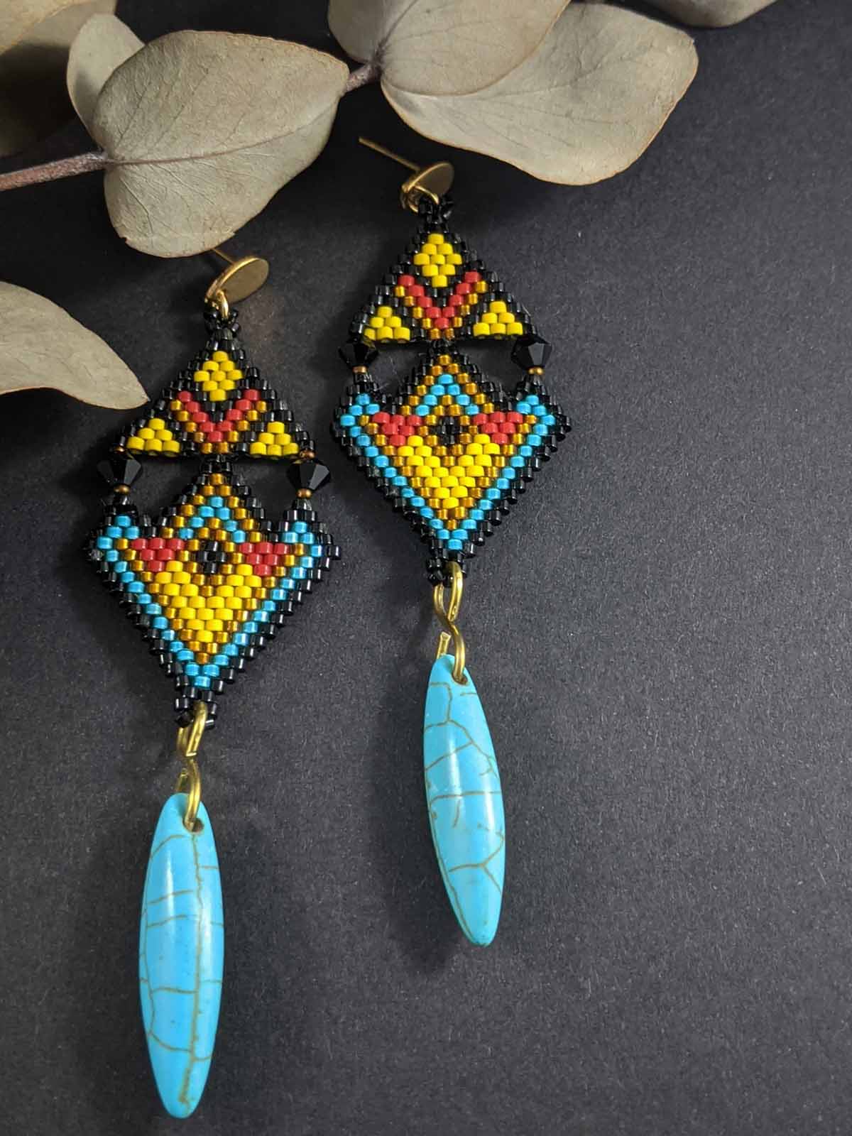 Native beadwork deals earrings